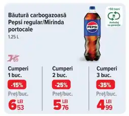 Carrefour Market Băutură carbogazoasă Pepsi regular/Mirinda portocale Ofertă