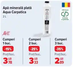 Carrefour Market Apă minerală plată Aqua Carpatica Ofertă