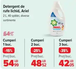 Carrefour Market Detergent de rufe lichid, Ariel Ofertă