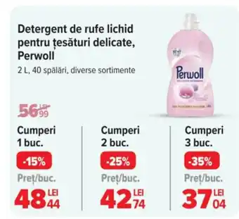 Carrefour Market Detergent de rufe lichid pentru ţesături delicate, Perwoll Ofertă