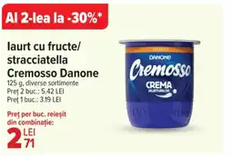 Carrefour Market laurt cu fructe/ stracciatella Cremosso Danone Ofertă