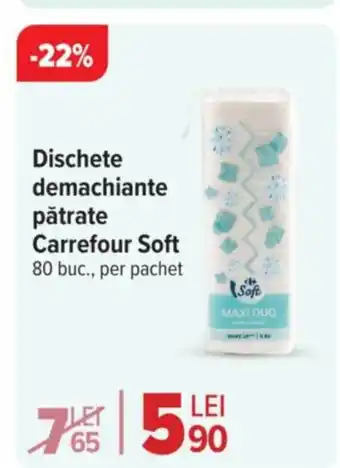 Carrefour Market Dischete demachiante pătrate Carrefour Soft Ofertă