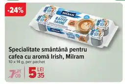 Carrefour Market Specialitate smântână pentru cafea cu aromă Irish, Milram Ofertă