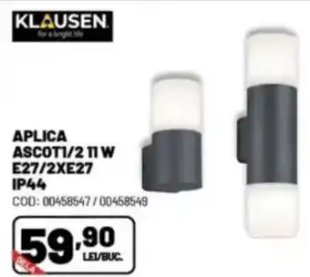 Ambient Aplica ascot1/2 11 W E27/2XE27 IP44 Ofertă