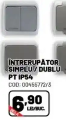 Ambient Intrerupator simplu/dublu PT IP54 Ofertă