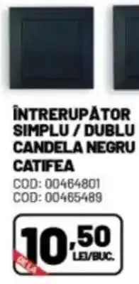 Ambient Întrerupator simpla /dubla candela negru catifea Ofertă