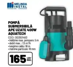 Ambient Pompa submersibila ape uzate 400w aquatech Ofertă