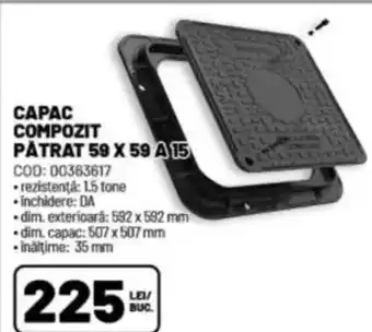 Ambient Capac compozit pătrat 59 x 59 a 15 Ofertă