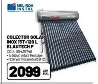 Ambient Colector solar inox 15t+120 l blautech p Ofertă