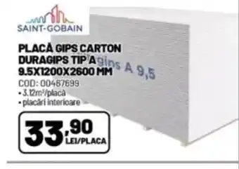 Ambient Placă gips carton duragips tip a Ofertă