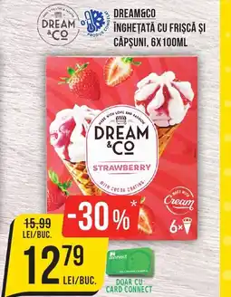 Mega Image DREAM&CO Inghețată cu frișcă și căpşuni Ofertă