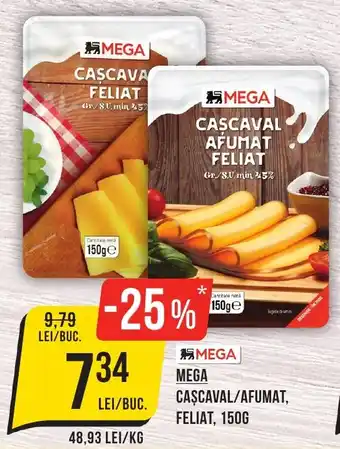 Mega Image MEGA Cașcaval/afumat, feliat Ofertă