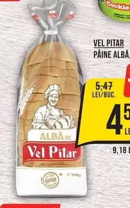 Mega Image VEL PITAR Pâine albă, feliată Ofertă