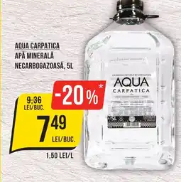 Mega Image AQUA CARPATICA Apa minerala naturala necarbogazoasa Ofertă