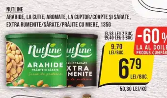 Mega Image NUTLINE Arahide, la cutie, aromate, la cuptor/coapte şi sărate Ofertă