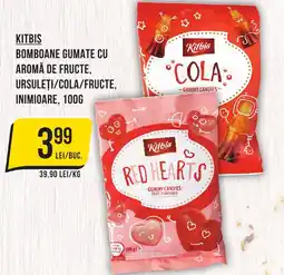 Mega Image KITBIS Bomboane gumate cu aromă de fructe, ursuleți/cola/fructe, inimioare Ofertă