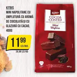 Mega Image KITBIS Mini napolitane cu umplutură cu aromă de ciocolată Ofertă