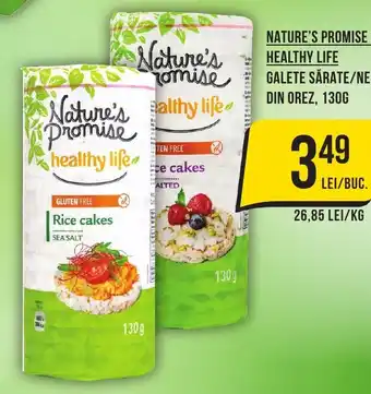 Mega Image NATURE'S PROMISE Healthy life galete sărate/nesărate, din orez Ofertă