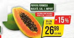 Mega Image Papaya formosa bucată Ofertă