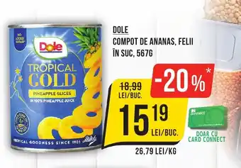 Mega Image DOLE Compot de ananas, felii în suc Ofertă