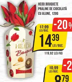 Mega Image HEIDI BOUQUETE Praline de ciocolată cu alune Ofertă