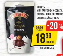 Mega Image BAILEYS Mini trufe de ciocolată, cu original irish cream/lichior şi caramel sărat Ofertă