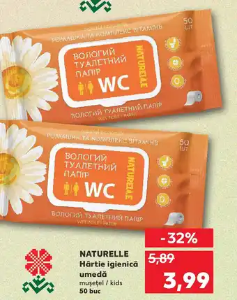 Kaufland NATURELLE Hârtie igienică umedă Ofertă