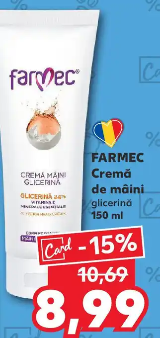 Kaufland FARMEC Cremă de mâini Ofertă