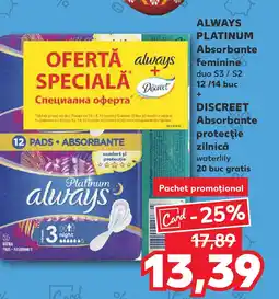 Kaufland ALWAYS PLATINUM Absorbante feminine Ofertă