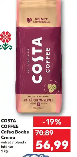 Kaufland COSTA COFFEE Cafea Boabe Crema Ofertă