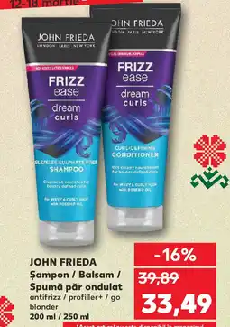 Kaufland JOHN FRIEDA Șampon / Balsam / Spumă păr ondulat Ofertă