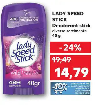 Kaufland LADY SPEED STICK Deodorant stick Ofertă