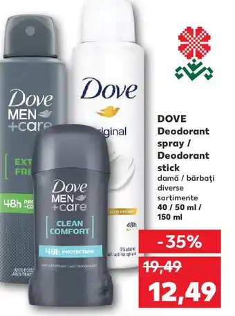 Kaufland DOVE Deodorant spray / Deodorant stick Ofertă