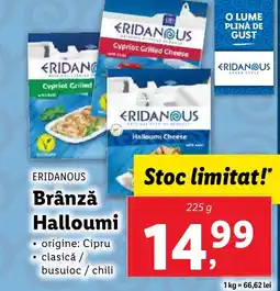 Lidl ERIDANOUS Brânză Halloumi Ofertă