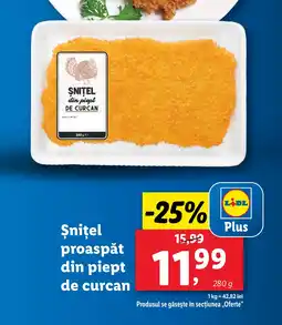 Lidl Şniţel proaspăt din piept de curcan Ofertă