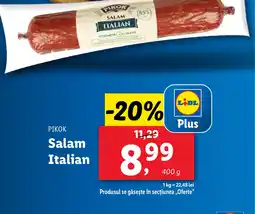 Lidl PIKOK Salam Italian Ofertă