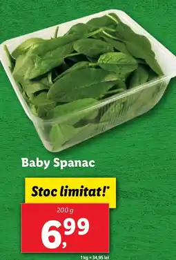 Lidl Baby Spanac Ofertă