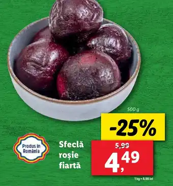 Lidl Sfeclă roşie fiartă Ofertă