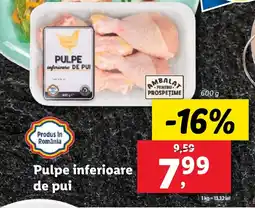 Lidl Pulpe inferioare de pui Ofertă