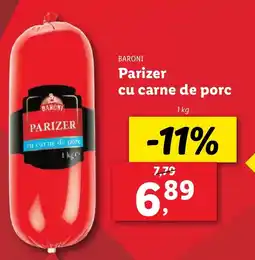 Lidl BARONI Parizer cu carne de porc Ofertă