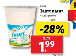 Lidl PILOS Iaurt natur Ofertă