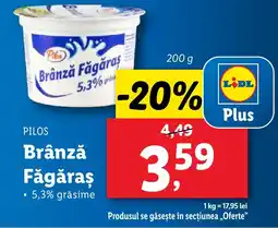 Lidl PILOS Brânză Făgăraş Ofertă