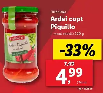 Lidl FRESHONA Ardei copt Piquillo Ofertă