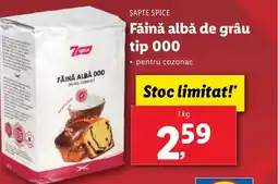 Lidl ŞAPTE SPICE Făină albă de grâu tip 000 Ofertă