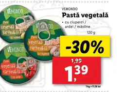 Lidl VEMONDO Pastǎ vegetalǎ Ofertă