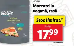 Lidl VIOLIFE Mozzarella veganǎ, rasă Ofertă