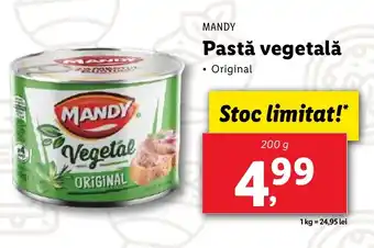 Lidl MANDY Pastă vegetală Ofertă