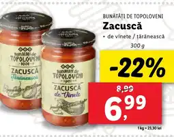 Lidl BUNĂTĂȚI DE TOPOLOVENI Zacuscă Ofertă