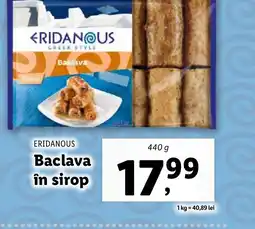 Lidl ERIDANOUS Baclava în sirop Ofertă