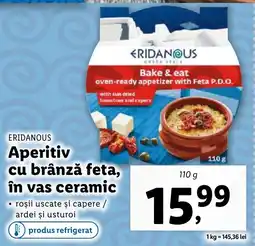 Lidl ERIDANOUS Aperitiv cu brânză feta, în vas ceramic Ofertă